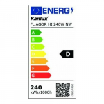 LED s&uuml;mmeetriline projektorvalgusti FL AGOR HI 240W NW 36000lm 4000K neutralne toon Black 33476 | 5905339334763 | 5905339334763