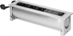 Orno m&ouml;&ouml;blipistikupesa laualt sisseulatuva lameda freesitud &auml;&auml;rega ja elektrilise avamisega, 3x2P+Z (Schuko), 2xNET, 1xHDMI | 5908254842443 | 5908254842443