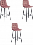 Leobert k&otilde;rge tool ARCETO - samet Dark pink / jalad Black x 3 | model_3855_3-ARCETO-MONX86 | 5903332074686