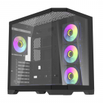 Arvutikorpus Darflash FT418 PRO + 7 aRGB ventilaatorit (black) | FT418 PRO Black | 6926170079803