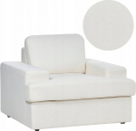 Beliani Fotel boucle biały ALLA | 438718 Bel | 4255664852090