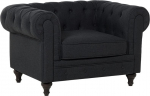 Beliani Fotel grafitowy CHESTERFIELD | 54455 | 4260580922178