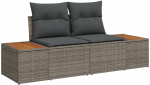 vidaXL 8-osaline aiam&ouml;&ouml;bli komplekt hall rattan, pol&uuml;ester | 3350091 | 8721158232052