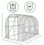 Bauerkraft aiatunnelikile TENDO, 2 x 3 m | 5902973468564 | 5902973468564