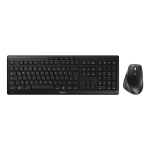 Juhtmevaba klaviatuur ja hiir Cherry CHERRY Desktop STREAM COMFORT [DE] Black, t&auml;issuuruses, vaikne | JD-8550DE-2 | 4025112103599