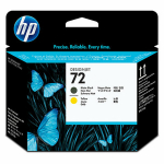 Tindi kassett HP C9384A nr 72 (Yellow, Matte Black) | C9384A | 0808736779623