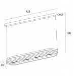 Maxlight Singapur P0553 lampa wisząca zwis 1x80W LED 3000K 4400 lm czarna/kawowa | P0553 | 5903351022705