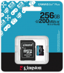 Karta Kingston Canvas Go! Plus (Gen4) MicroSDXC 256 GB Class 10 UHS-I/U3 A2 V30 (SDCG4/256GBSP) | SDCG4/256GBSP | 740617348026
