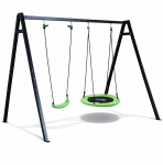 Lasteaia kiik Lean Sport aialaste kiik pesalapse iste 2in1 raam Black 260x173 cm | 5905991091592 | 5905991091592