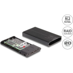 Delock I&scaron;orinis korpusas USB 20 Gbps 2 x M.2 NVMe PCIe SSD su USB Type-C&trade; lizdu ir RAID &ndash; be įrankių | 42022 | 4043619420223