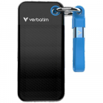 V&auml;line SSD ketas Verbatim Pocket SSD 512GB - v&otilde;tmehoidja USB-C 3.2 gen.2 kaabliga Black-Blue 32283 | 32283 | 023942322832