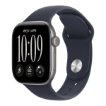 Pulkstenis Apple Watch Series 12 GPS 42mm Space Grey Aluminium Case with Navy Blue Sport Band - S/M | MJE74ET/A