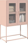 vidaXL Komoda wysoka r&oacute;żowa 68x39x107 cm stalowa | 853375 | 8721158372093