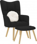 VidaXL tugitool jalatoega, Black, riidega kaetud | 4016780 | 8721158362056