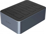 Dokkimisjaam Orico 4 ketta jaoks koos v&otilde;rgu&uuml;henduseta kloonimise funktsiooniga 2,5"/3,5" SATA HDD/SSD - grey | 6942227137609 | 6942227137609