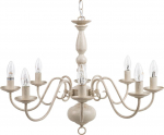 Lampa wisząca Beliani Żyrandol metalowy biały BRITHON | 150426 | 4251682202305