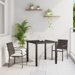 vidaXL 3-osaline s&ouml;&ouml;gitoa komplekt patjadega - Brown rattan | 3379044 | 8721288639714