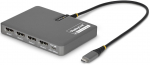 StarTech STARTECH.COM dokk USB-C t&ouml;&ouml;jaamale 4 monitoriga Adapter 4K 60Hz DisplayPort 140W PD Passthrough USB klaviatuuri ja hiire jaoks TAA | QUAD-USB-DP-ADAPT | 0065030915908
