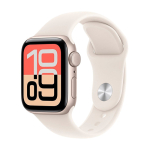 Watch Apple Watch SE 3 (2025) GPS 40mm Starlight Aluminium Case with Sport Band S/M - Starlight | MEH34MP/A | 195950645620