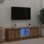 vidaXL Szafka pod TV z oświetleniem LED, dąb artisan, 120x30x36 cm | 856348 | 8721158437853