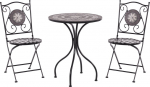 Beliani Zestaw mebli balkonowych metalowy Black CARIATI | 321413 Bel | 4251682282253