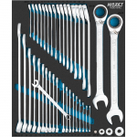 Hazet Schraubenschl&uuml;ssel-Satz 163D-9/42, Gr&ouml;&szlig;e 1/2++ (42-teilig, Ringschl&uuml;ssel mit umschaltbarer Knarrenfunktion) | 163D-9/42 | 4000896245802