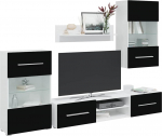 vidaXL 5-osaline LED-valgustusega mattmust telerikappide komplekt | 3324230 | 8721158708694