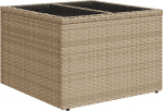 vidaXL 9-osaline aiam&ouml;&ouml;bli komplekt patjadega Beige pol&uuml;rotangist | 3345291 | 8721158948779