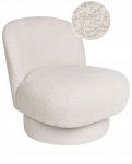 Beliani Fotel obrotowy AYLO Boucle Złamana biel | 516893 Bel | 4255664881748