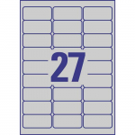 Avery Zweckform ETYK.ZF L6011 63,5X29,6 Silver sildid - L6011-100 | L6011-100 | 4004182060988