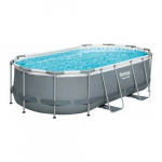 Bestway ovaalne raamiga aeda bassein m&otilde;&otilde;tmetega 427 x 250 x 100 cm ja mahutavusega 7250 l Power Steel Bestway + filtripump + redel | 56620 | 6941607366431