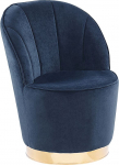 Beliani Fotel welurowy niebieski ALBY | 221489 | 4251682241229