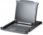 Konsola KVM ATEN CL1000M, LCD 43 cm, VGA, PS/2, układ brytyjski | CL1000MATAXGUK | 4710469344985