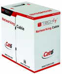 Techly Kabel Skrętka Kat 6 UTP Drut 305m Box Szara 100% Miedzi (305540) | 305540 | 8057685305540