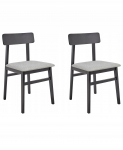 Beliani Komplekt 2 s&ouml;&ouml;gitoa tooli STACY Puit Light Grey | 568956 Bel | 4255664895677
