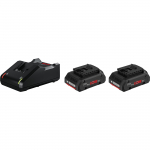 Bosch Powertools Starter-Set 18V (2x ProCORE 18V 4.0Ah + GAL 18V-40 Professional) (Black, 2x Akku + Ladeger&auml;t, AMPShare Alliance) | 1600A01BA3 | 3165140970341