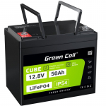 Green Cell Green Cell CUBE Akumulator LiFePO4 50Ah 12.8V 640Wh Litowo-Żelazowo-Fosforanowy do Kampera, W&oacute;zka golfowego,Elektrowni wiatrowej | LFPGC12V50AH | 5904326374867