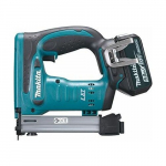 Makita Akku-Tacker DST221RTJ, 18 Volt (blau/Black, 2x Li-Ionen-Akku 5,0Ah, im MAKPAC Gr.2) | DST221RTJ | 0088381816649
