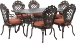 Aiatoolide komplekt Beliani laud ja 6 tooli Brown Lizzano | 191957 | 4251682230797