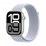 Watch Apple Watch Series 10 GPS 46mm Silver Aluminium Case with Sport Band S/L - Blue Cloud | MWWN3QL/A | 195949565939