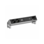 Toiteplokk Bachmann BACHMANN DESK2 2x kaitse&uuml;hendust USB-C, USB laadija 60 W, 1xABD 0,2 m GST18 INOX | 4057298083693 | 4057298083693