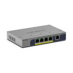 NETGEAR GS105PP - Switch - unmanaged - 1 x 10/100/1000 + 4 x 10/100/1000 (PoE+) - Desktop, wandmontierbar - PoE+ (83 W) | GS105PP-300EUS | 0606449174717
