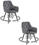 OSKAR p&ouml;&ouml;rlev samettool JORK360 dark grey mustade jalgadega x2 | HURT_5903332088461 | 5903332088461