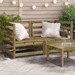 vidaXL Ogrodowe sofy narożne, 2 szt., 70x70x67 cm, impregnowana sosna | 837913 | 8721012076587