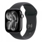 Apple Watch Series 11 (2025) GPS 42mm Jet Black Alu Case, Black Sport Band S/M EU MEQT4 - ONLY BOX DAMAGE | MEQT4LWADMG | 195950466713-D