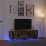 vidaXL Szafka RTV z oświetleniem LED Dąb wędzony 160,5x41x50 cm | 3328430 | 8721158712806