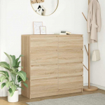 Komoda Sonoma Oak 100x35x99 cm Drewno klejone | 3328491 | 8721158713414