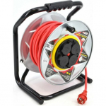 AWTools przedłużacz bęben metalowy czerwony Heavy Duty 50m 3x2,5 mm 16A, 3680W, IP44 (AW70257) | AW70257 | 5903041037514