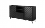 ABETO chest of drawers 150x42x82 gloss black/black | ABETO KOM150 CZ | 5903815006463