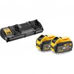 Dewalt DEWALT.ZESTAW FLEXVOLT 2x9.0Ah + ŁADOWARKA PODW&Oacute;JNA 4A DCB132X2-QW | DCB132X2-QW | 5035048664810